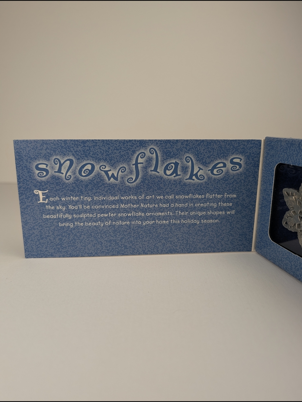 Longaberger Pewter Sculpted Snowflake Ornaments New In Box, Vintage 2000. - Picture 3 of 5